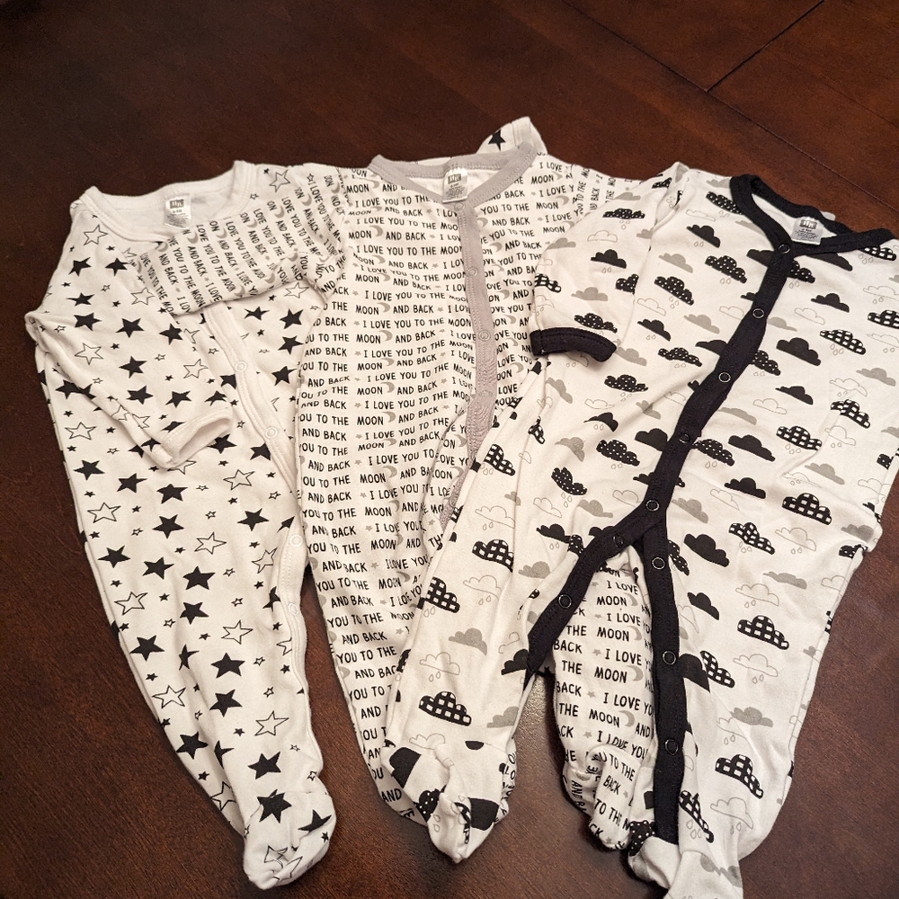 Three baby onesies, almost new